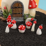 10Pcs Luminous 3D Mushroom Resin Charms Pendants DIY Jewelry Making