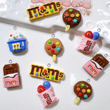 10Pcs Chocolate Resin Charms For Jewelry Making DIY Accessories