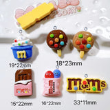 10Pcs Chocolate Resin Charms For Jewelry Making DIY Accessories