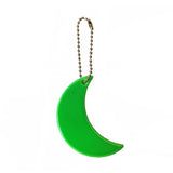 10Pcs Moon Reflective Keychain High Visibility Keyrings Jackets Backpack