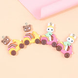 10Pcs Motorcycle Rabbit Bear Resin Charms Pendant DIY Jewelry Making