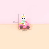 10Pcs Motorcycle Rabbit Bear Resin Charms Pendant DIY Jewelry Making