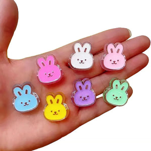 10Pcs Rabbit Head Shape Acrylic Beads for DIY Bracelet