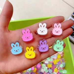 10Pcs Rabbit Head Shape Acrylic Beads for DIY Bracelet