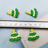 10Pcs Resin Plant Christmas Tree Charms for Crafts Earring Pet Choker Keycha