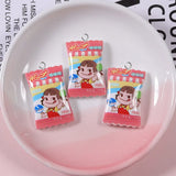 10Pcs Candy Biscuit Potato Chips Resin Charms for Jewelry Making
