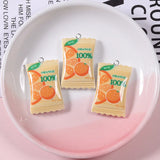 10Pcs Candy Biscuit Potato Chips Resin Charms for Jewelry Making
