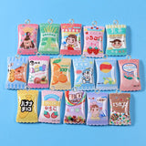 10Pcs Candy Biscuit Potato Chips Resin Charms for Jewelry Making