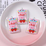 10Pcs Candy Biscuit Potato Chips Resin Charms for Jewelry Making