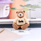 10Pcs Smile Bear Resin Charms Flatback DIY Earrings C397