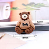 10Pcs Smile Bear Resin Charms Flatback DIY Earrings C397