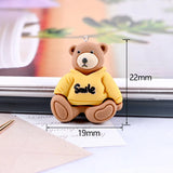 10Pcs Smile Bear Resin Charms Flatback DIY Earrings C397