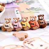 10Pcs Smile Bear Resin Charms Flatback DIY Earrings C397