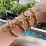 10Pcs Balloon Dog Bracelet Round Bead Charm Bracelet for Women
