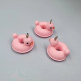 10Pcs Swimming Yellow Duck Resin Charms Animals Pendants C671