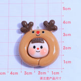 10Pcs Christmas Wreath Elk Charms for Jewelry Making DIY