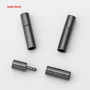 10Pcs Cylinder Bayonet Clasps for Leather Bracelet DIY
