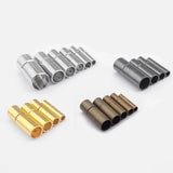 10Pcs Cylinder Bayonet Clasps for Leather Bracelet DIY