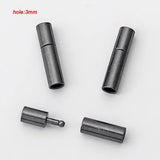 10Pcs Cylinder Bayonet Clasps for Leather Bracelet DIY