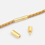 10Pcs Cylinder Bayonet Clasps for Leather Bracelet DIY
