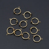 10Pcs Clip On Earring Converters Non-pierced Round Hoops Jewelry Finding
