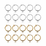 10Pcs Clip On Earring Converters Non-pierced Round Hoops Jewelry Finding