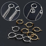 10Pcs Clip On Earring Converters Non-pierced Round Hoops Jewelry Finding