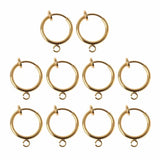 10Pcs Clip On Earring Converters Non-pierced Round Hoops Jewelry Finding