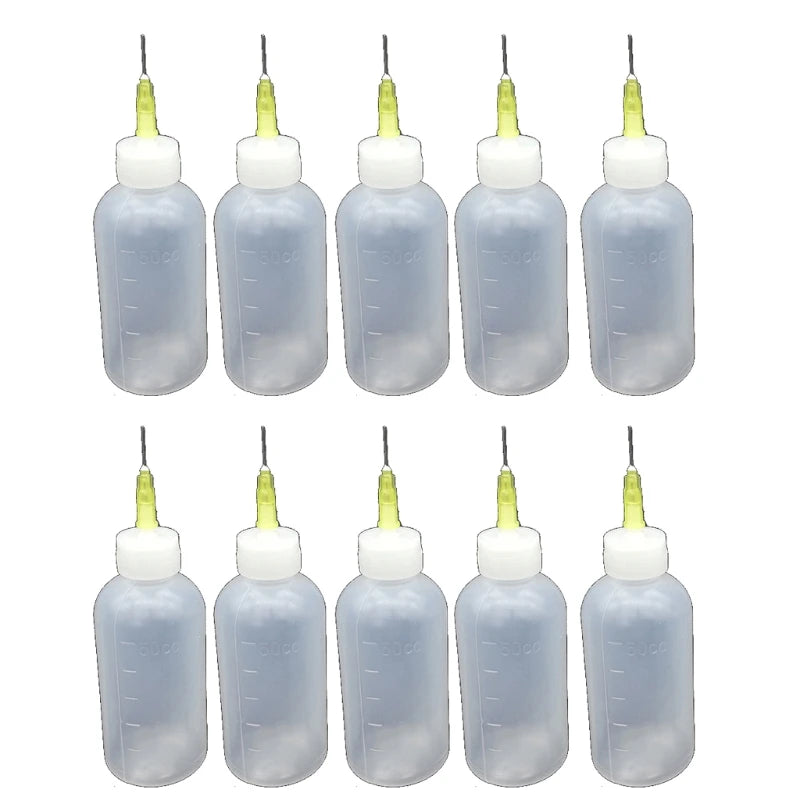 10Pcs Epoxy Resin Mold Coloring Bottles Kit with Syringe Needle Craft Tools