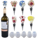 10Pcs Wine Bottle Cork Mold Set, Geometric Spherical Mirror Silicone Mold