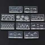 10Pcs Nail Art Silicone Mold Leaves Flower Template Acrylic UV Gel DIY Tools