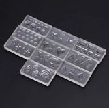 10Pcs Nail Art Silicone Mold Leaves Flower Template Acrylic UV Gel DIY Tools