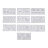 10Pcs Nail Art Silicone Mold Leaves Flower Template Acrylic UV Gel DIY Tools