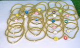 10Pcs Flower Charms Bracelet Bead Ball Charm Bracelets Femme