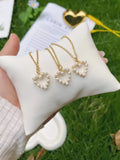 10Pcs Heart Pearl Shell Charm,Gold Plated Pendant for Necklace Bracelet