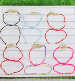 10Pcs MOM Charm Bracelet for Mother Zircon Heart Rainbow Jewelry