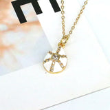 10Pcs Zircon Micro Pave Water Drop Pendant Enamel Charm Necklace