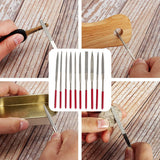 10Pcs Diamond File Set Metal Hand Tools For Ceramic Glass Gem Stone Hobbies