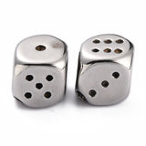 10Pcs Stainless Steel Dice Beads for Jewelry Making