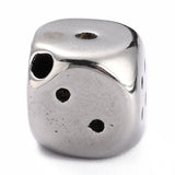10Pcs Stainless Steel Dice Beads for Jewelry Making