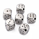 10Pcs Stainless Steel Dice Beads for Jewelry Making