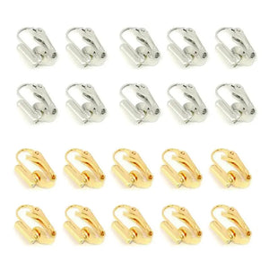 10Pcs Earring Converters Turn Pierced Earrings Into Clip-Ons