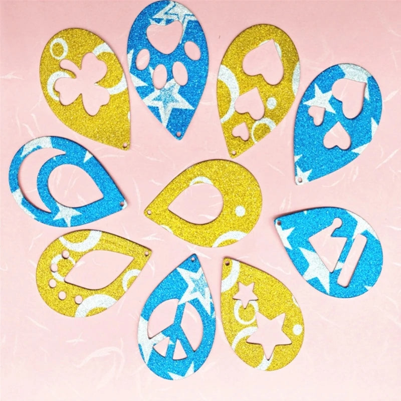 10Pcs Teardrop Earring Cutting Dies for Leather Earrings