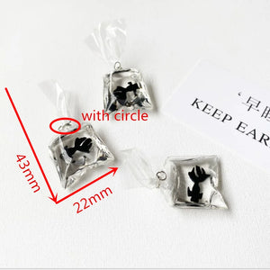 10Pcs Resin Goldfish Charm DIY Kit for Jewelry Making