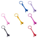 10Pcs Eiffel Tower Model Keychain Retro Paris Keyring Metal Split Key Ring Tower