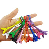 10Pcs Eiffel Tower Model Keychain Retro Paris Keyring Metal Split Key Ring Tower