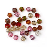 10Pcs Electroplated Czech Glass Beads Faceted Oval Spacer Beads