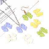 10Pcs Bow Earring Supplies Metal Pendant Lady Women Charms Jewel