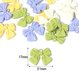 10Pcs Bow Earring Supplies Metal Pendant Lady Women Charms Jewel