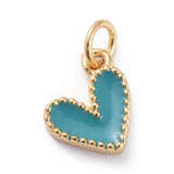 10Pcs Sweet Heart Shape Charms for DIY Jewelry Making
